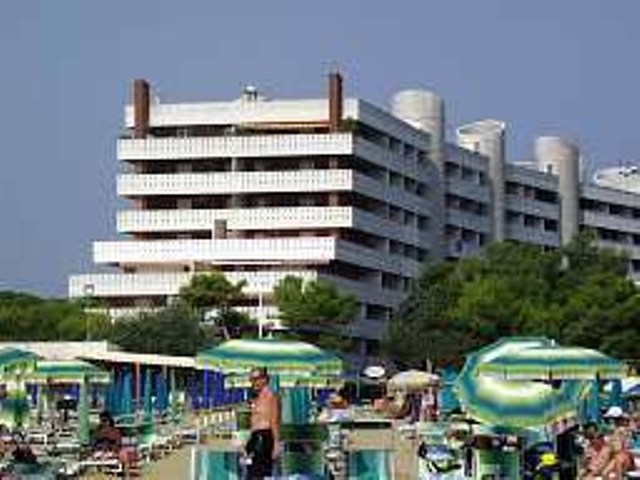 Wohnung direkt am Strand in Lignano - Terrasse mit Meerblick