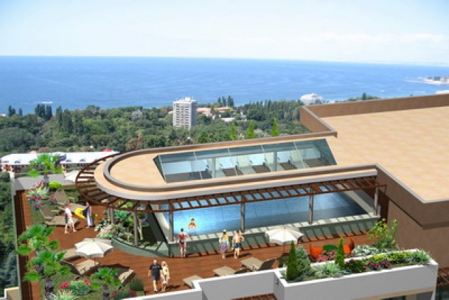 Wohnkomplex mit SPA Zentrum und Panorama am Meer