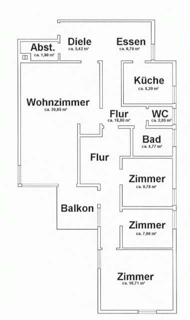 4 1/2 Zimmer Wohnung Kliniksnähe Gießen-Süd, mit kleinem Balkon, gute Anbindu