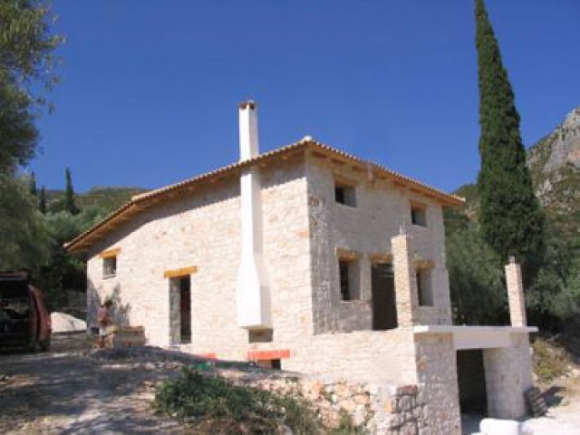 Neubau Natursteinhaus auf Zante / Griechenland