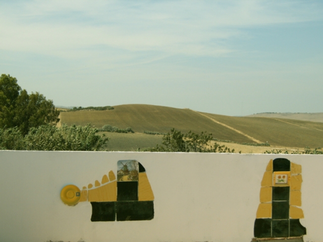 Andalusische Atlantikküste: Einzelhof im grünen Hinterland